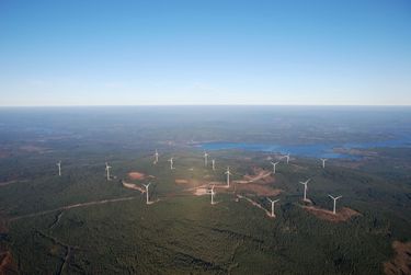 Hedbodberget vindpark, 20 MW, Sverige (foto: OX2)