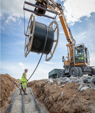 Laying cable at Valhalla wind farm, 366 MW, Sweden (photo: Joakim Lagercrantz)